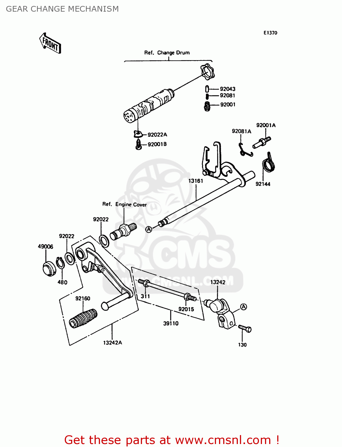 GEAR CHANGE MECHANISM ZX400C4 Z400FII 1991 SPAIN