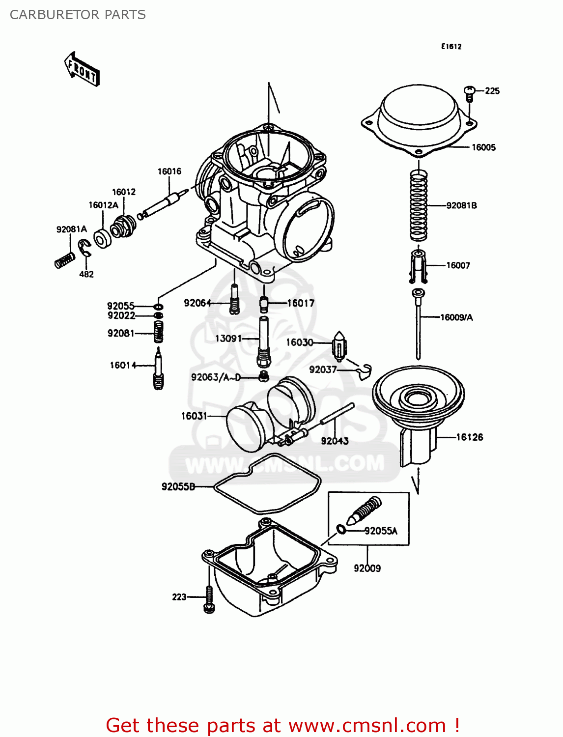 CARBURETOR PARTS ZX400C4 Z400FII 1991 SPAIN