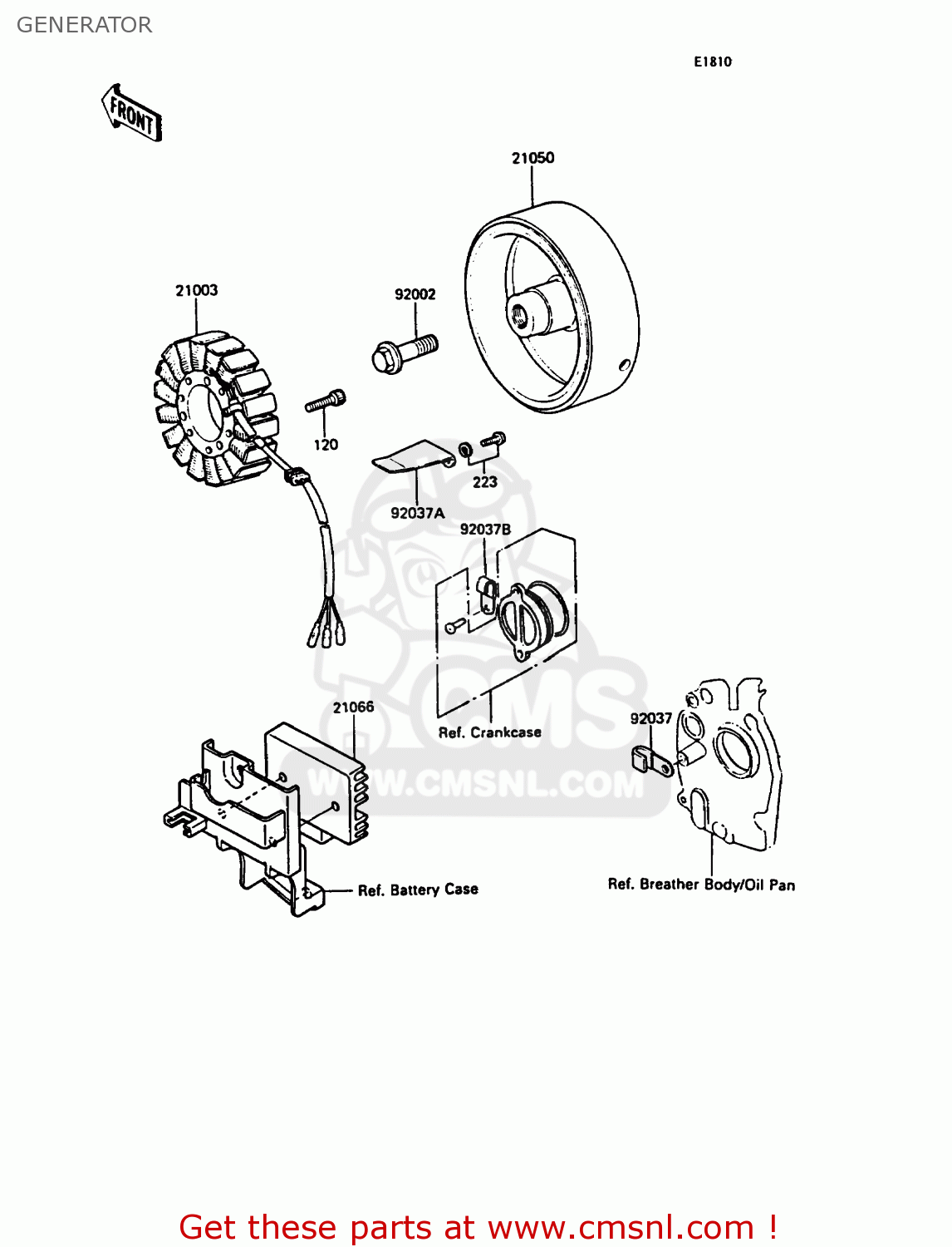 GENERATOR ZX400C4 Z400FII 1991 SPAIN