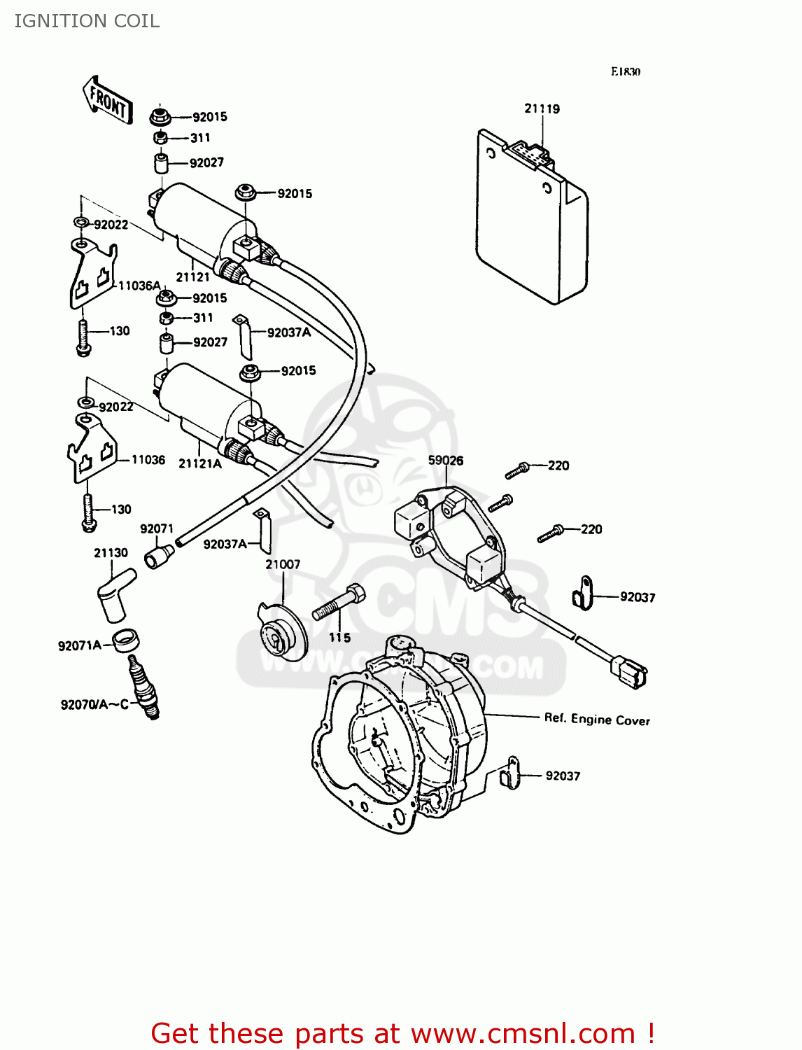 IGNITION COIL ZX400C4 Z400FII 1991 SPAIN