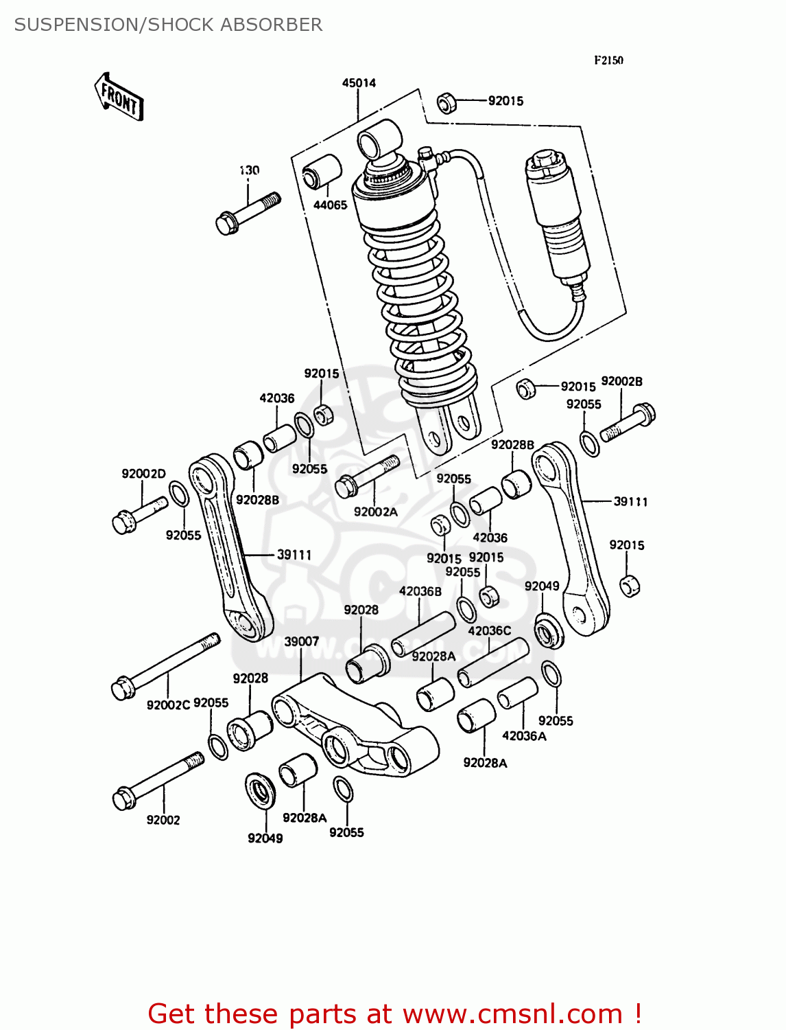 SUSPENSION/SHOCK ABSORBER ZX400C4 Z400FII 1991 SPAIN