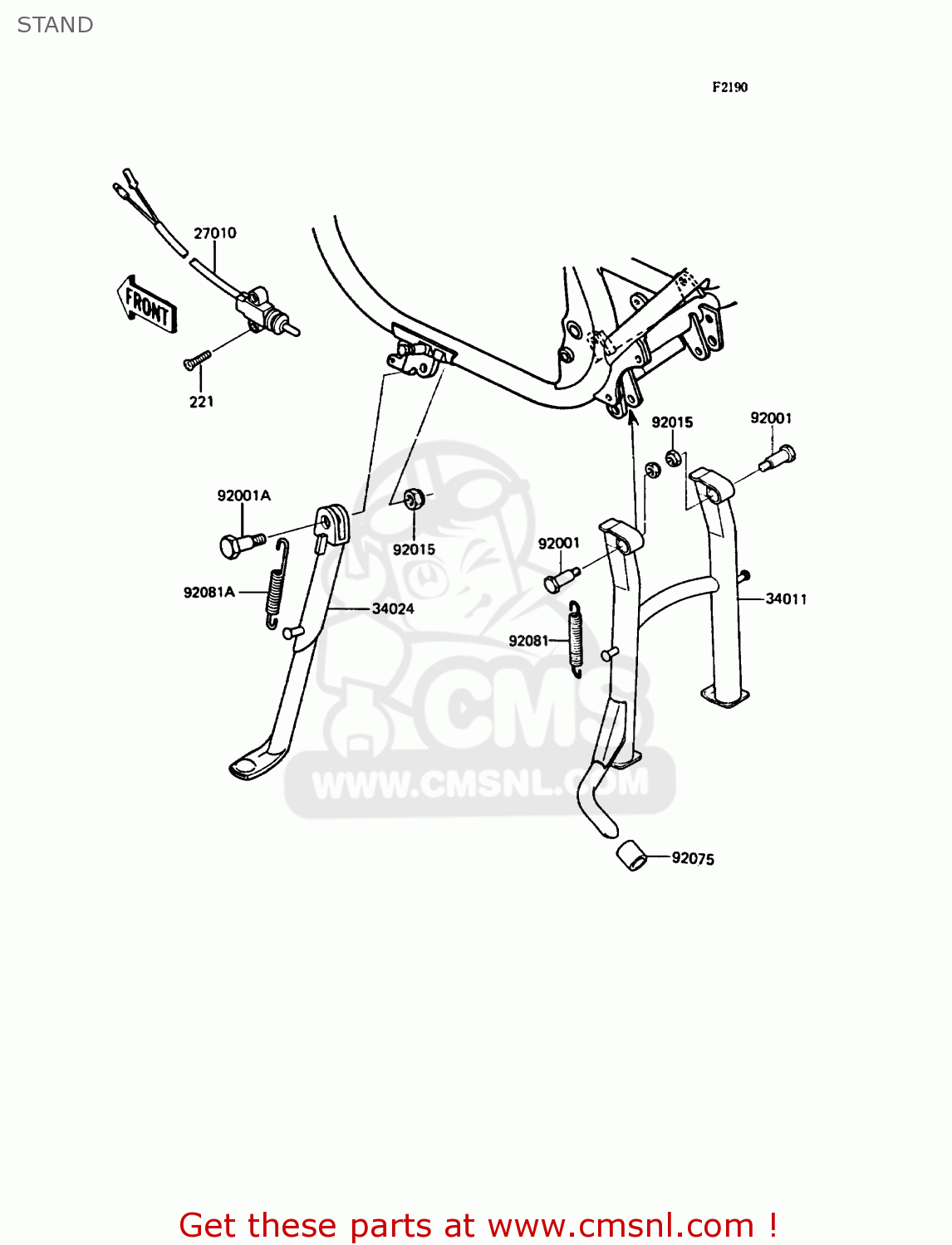 STAND ZX400C4 Z400FII 1991 SPAIN