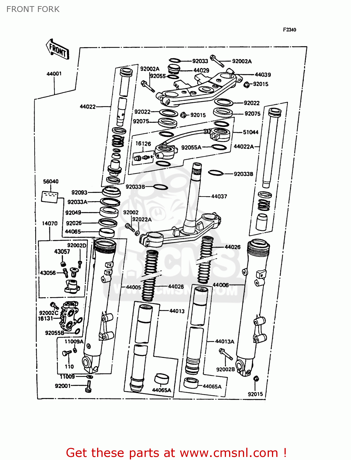 FRONT FORK ZX400C4 Z400FII 1991 SPAIN