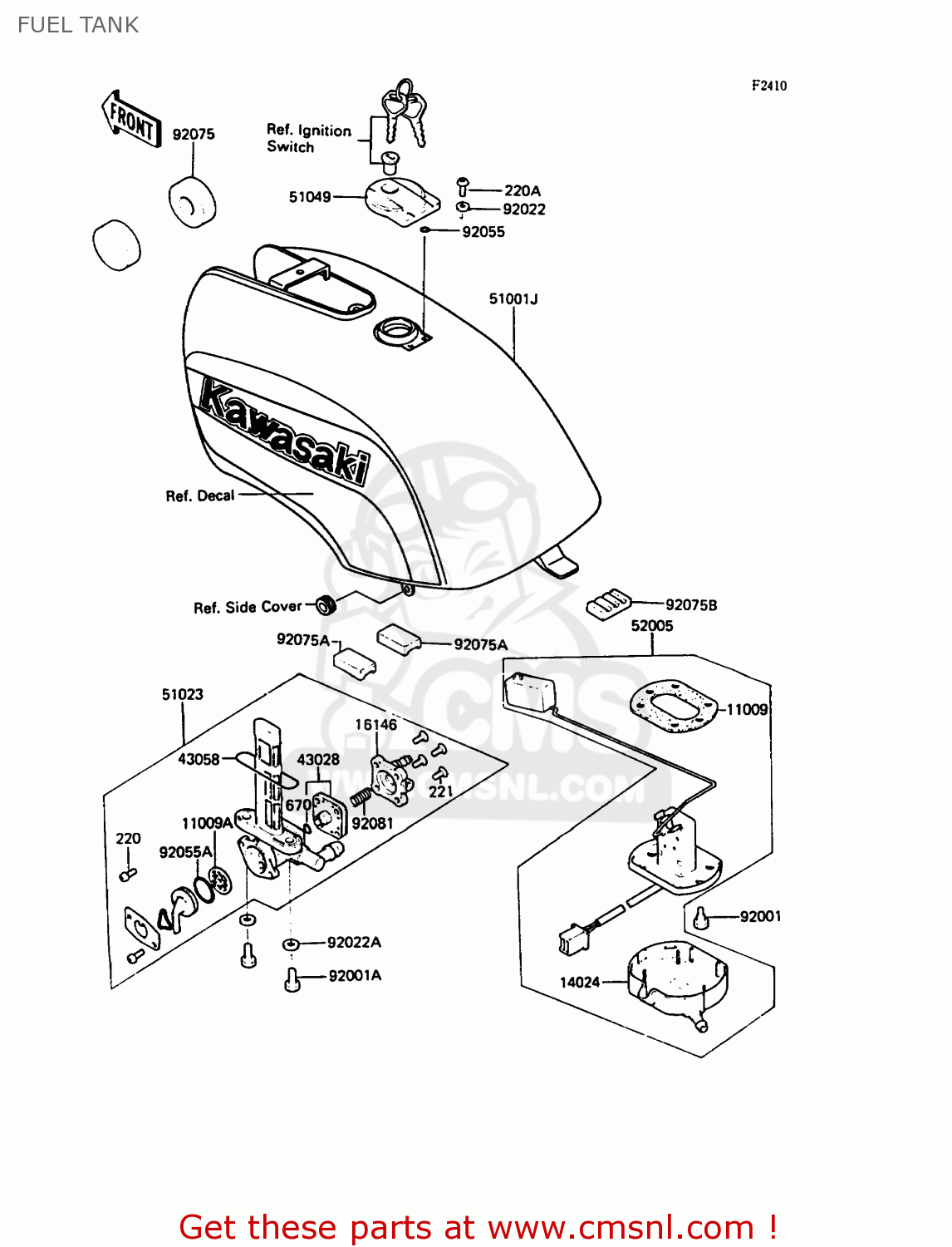 FUEL TANK ZX400C4 Z400FII 1991 SPAIN