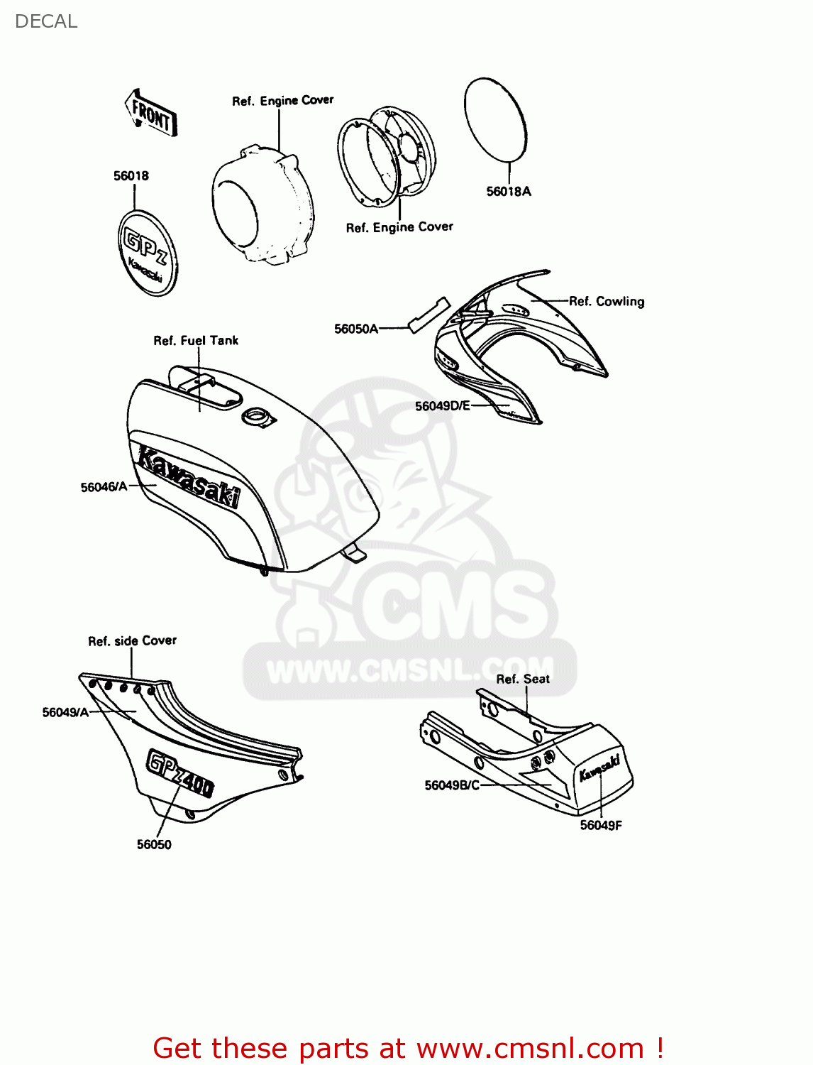 DECAL ZX400C4 Z400FII 1991 SPAIN