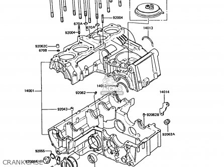 CRANKCASE - ZX400C4 Z400FII 1991 SPAIN
