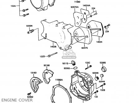 ENGINE COVER - ZX400C4 Z400FII 1991 SPAIN