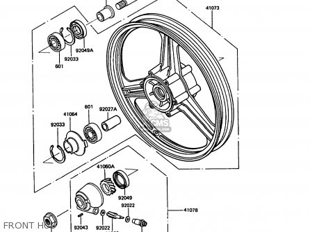 FRONT HUB - ZX400C4 Z400FII 1991 SPAIN