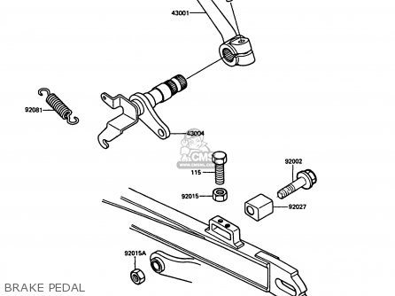 BRAKE PEDAL - ZX400C4 Z400FII 1991 SPAIN