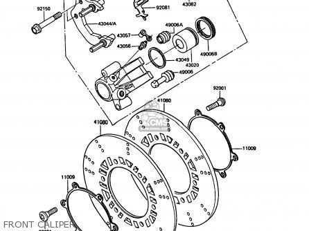 FRONT CALIPER - ZX400C4 Z400FII 1991 SPAIN