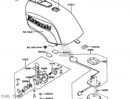 FUEL TANK - ZX400C4 Z400FII 1991 SPAIN