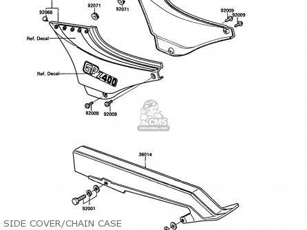 SIDE COVER/CHAIN CASE - ZX400C4 Z400FII 1991 SPAIN