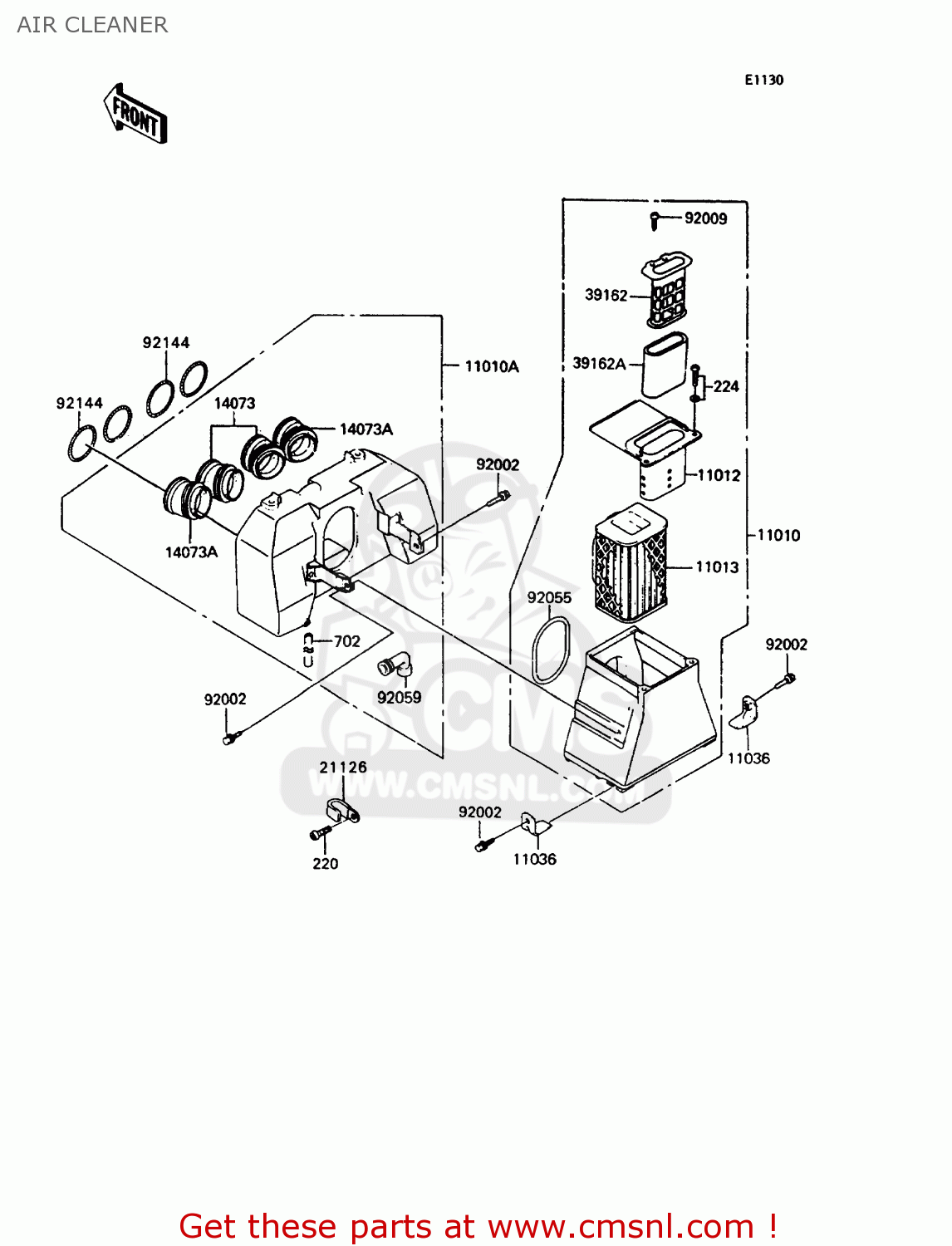 AIR CLEANER ZX400C5 Z400FII 1994 EUROPE