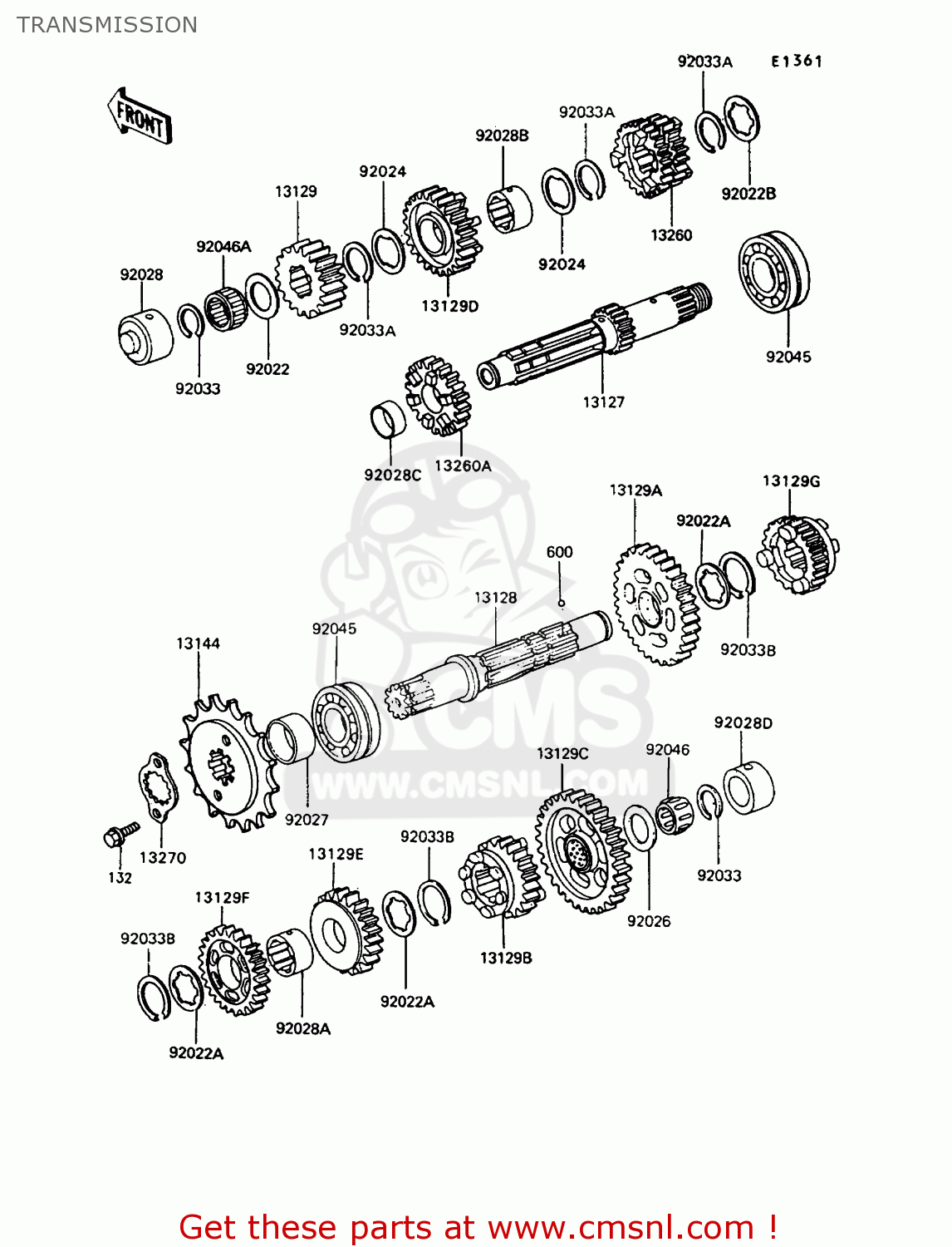 TRANSMISSION ZX400C5 Z400FII 1994 EUROPE