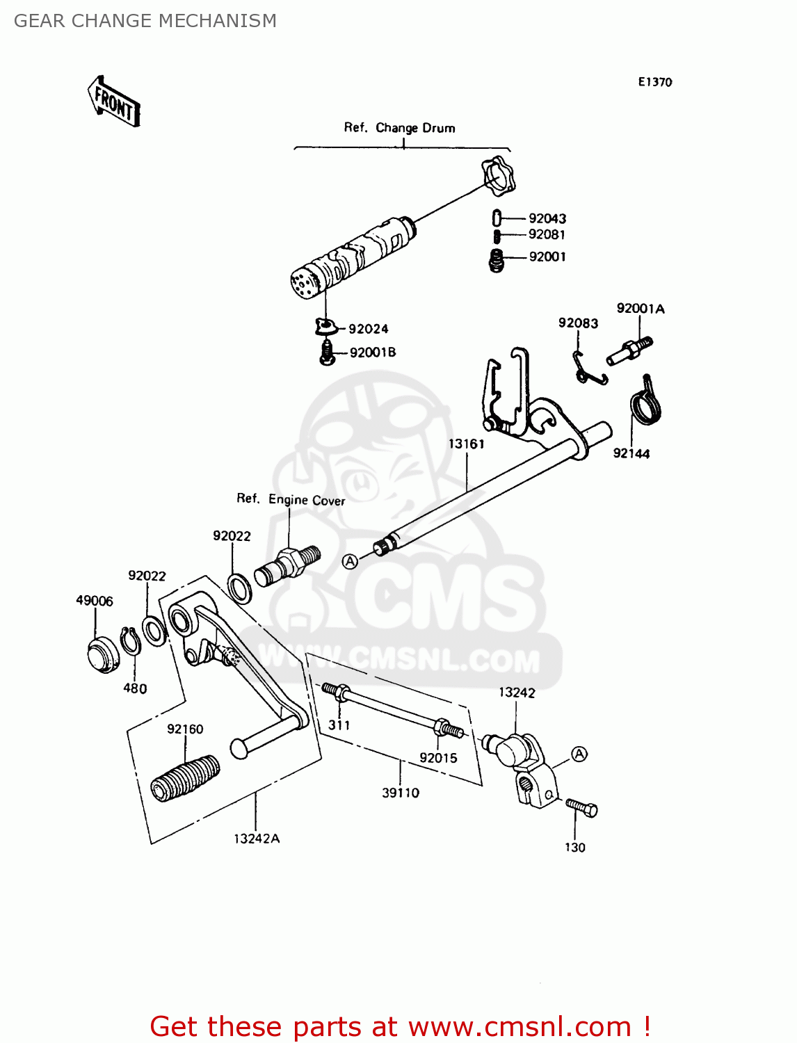 GEAR CHANGE MECHANISM ZX400C5 Z400FII 1994 EUROPE