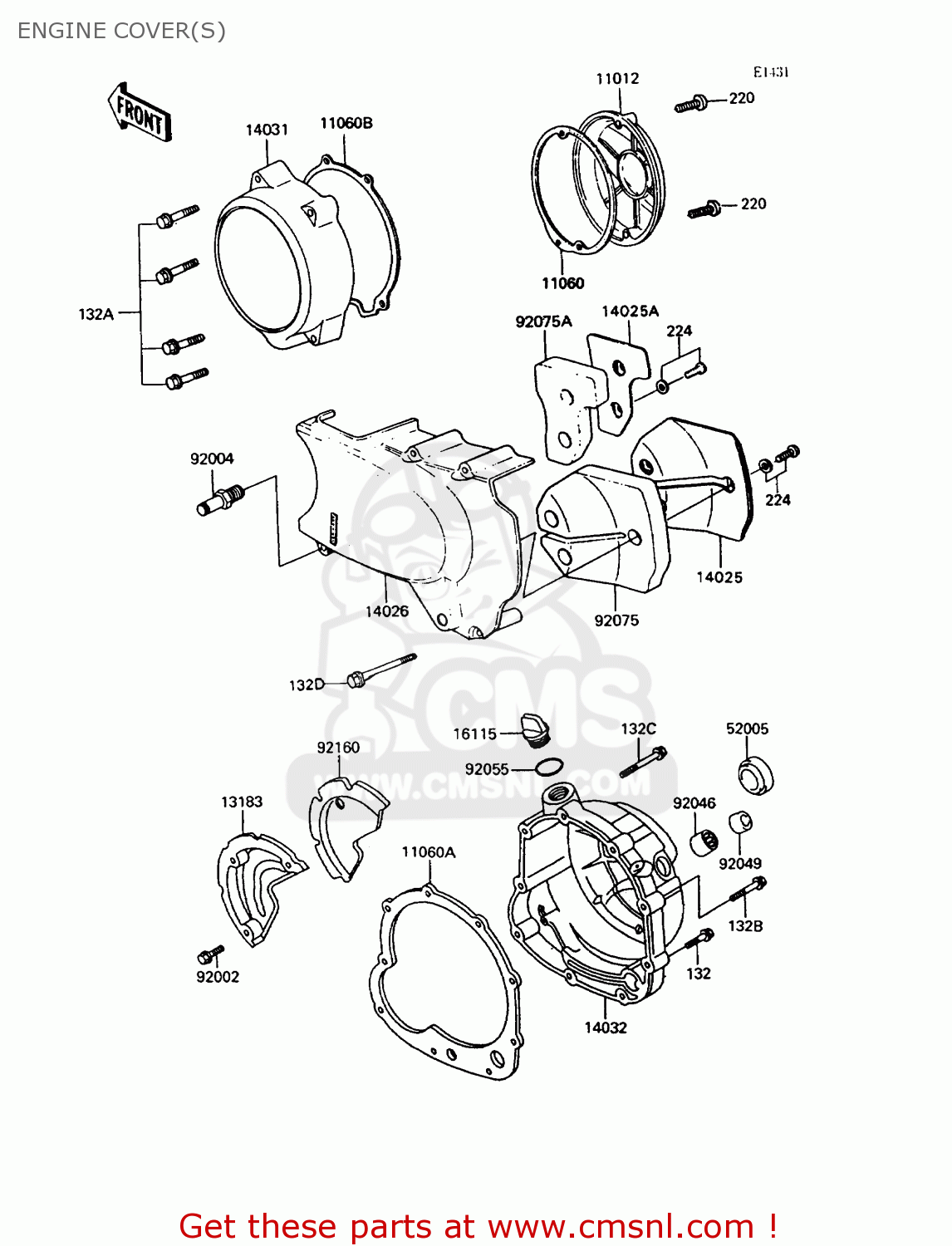 ENGINE COVER(S) ZX400C5 Z400FII 1994 EUROPE