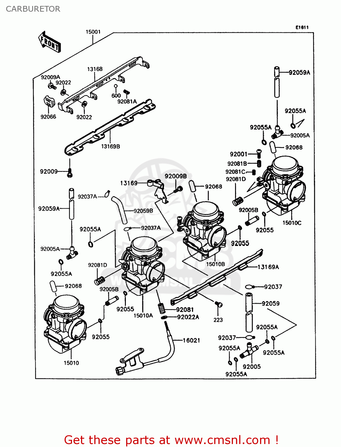 CARBURETOR ZX400C5 Z400FII 1994 EUROPE