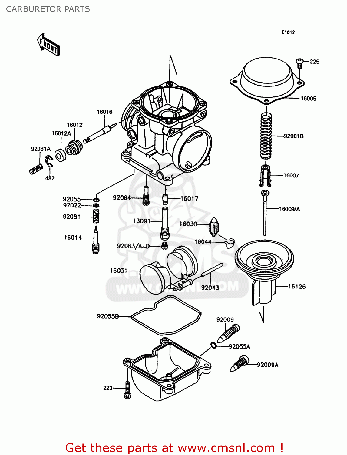 CARBURETOR PARTS ZX400C5 Z400FII 1994 EUROPE