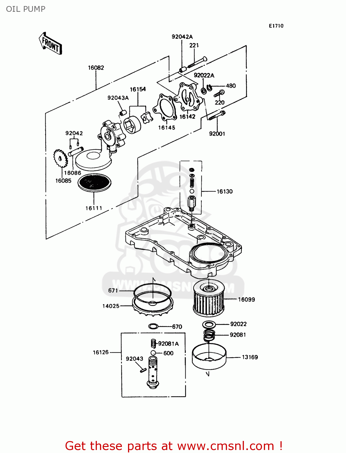 OIL PUMP ZX400C5 Z400FII 1994 EUROPE