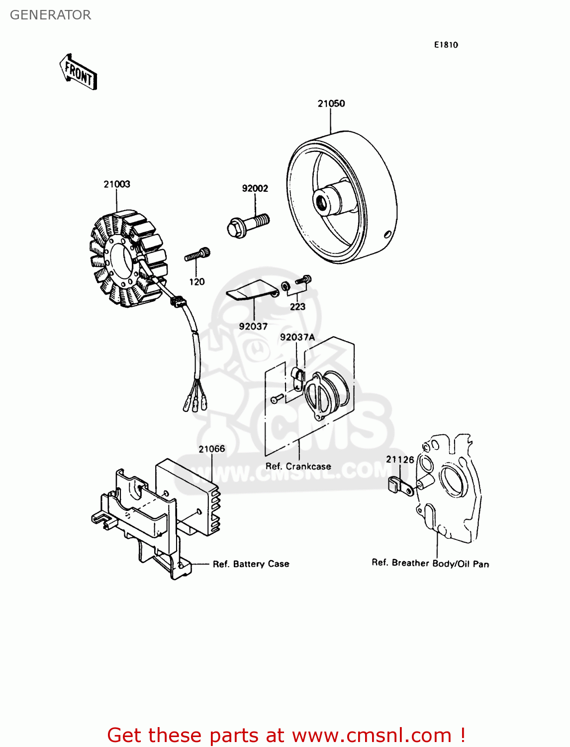 GENERATOR ZX400C5 Z400FII 1994 EUROPE