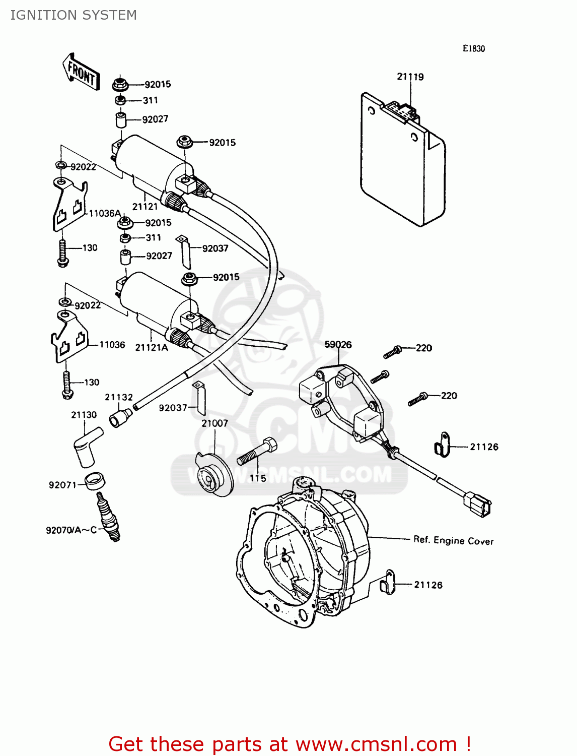 IGNITION SYSTEM ZX400C5 Z400FII 1994 EUROPE
