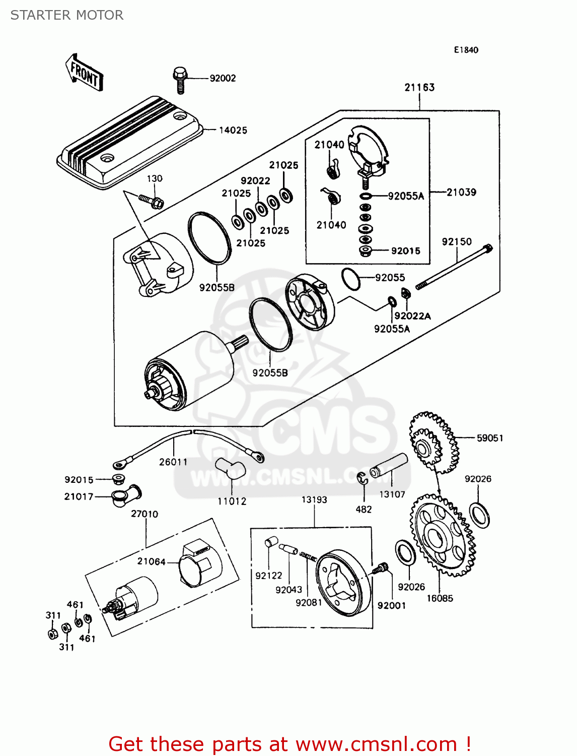 STARTER MOTOR ZX400C5 Z400FII 1994 EUROPE