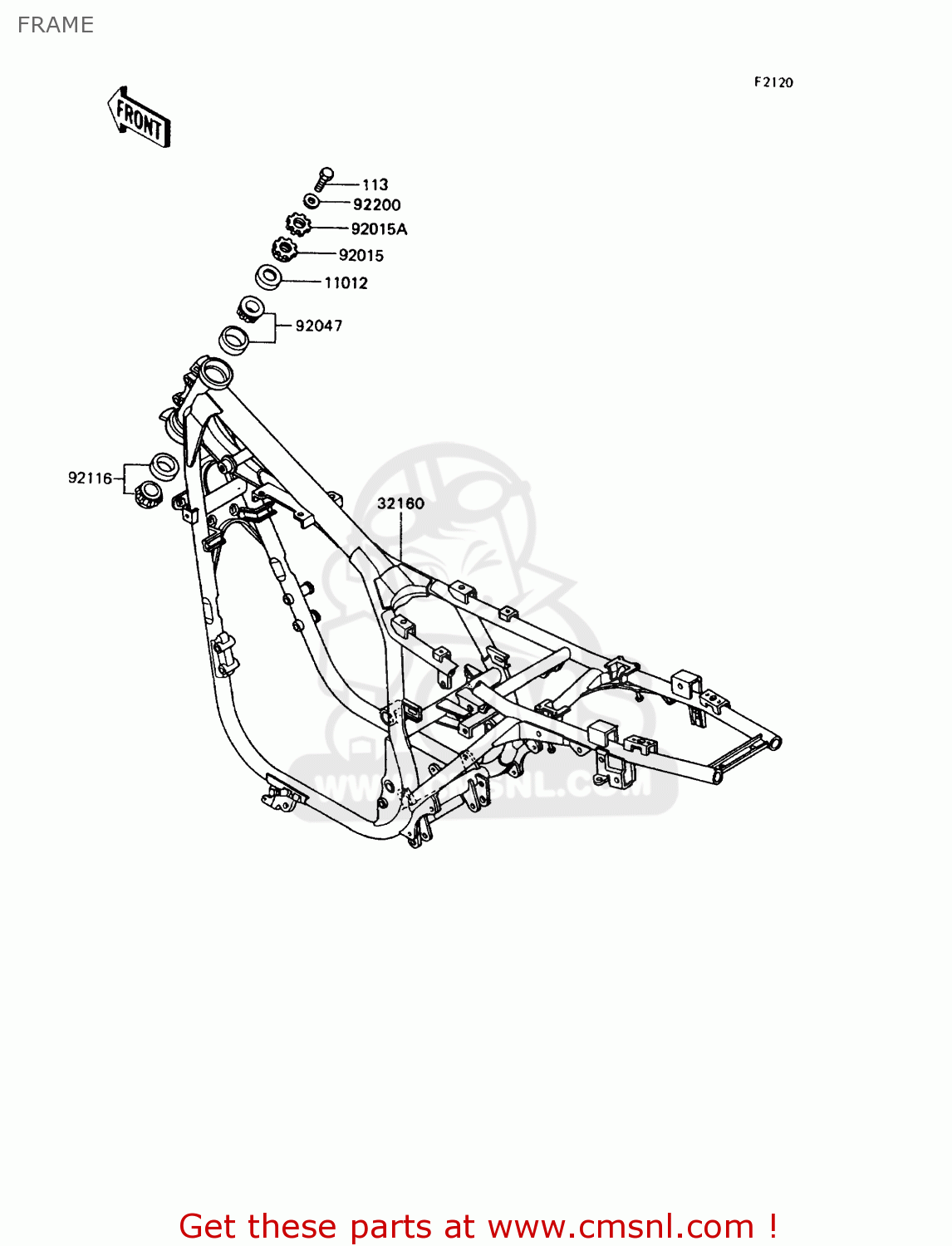 FRAME ZX400C5 Z400FII 1994 EUROPE