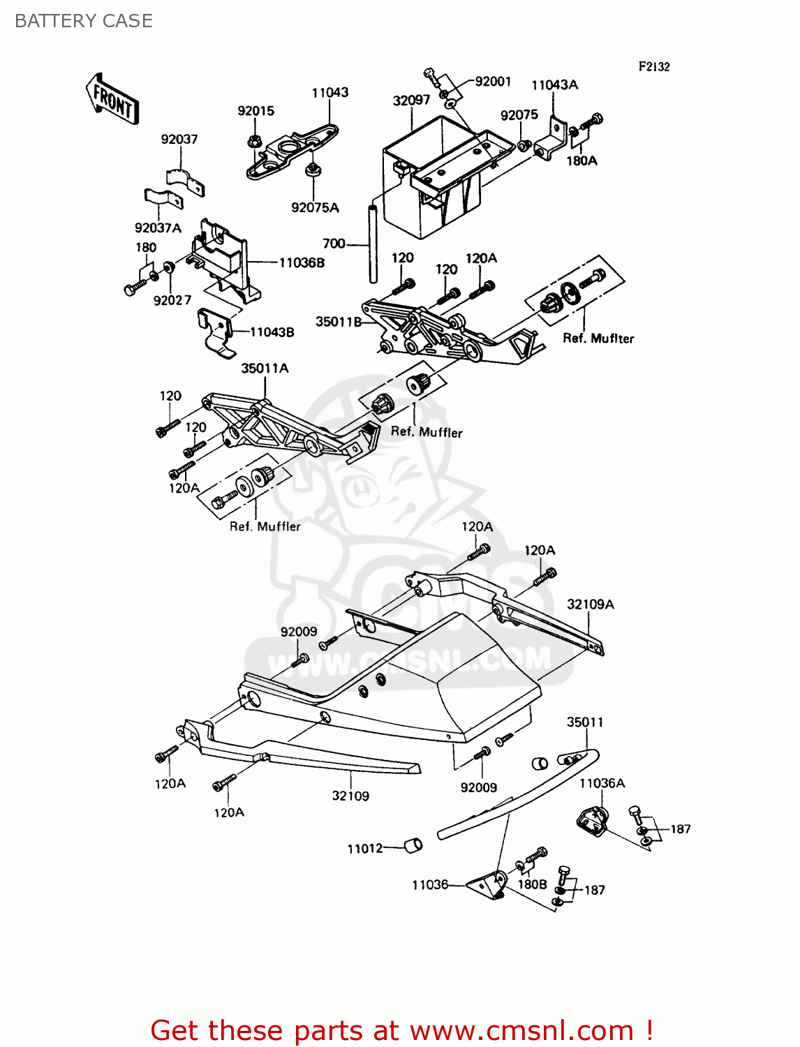 BATTERY CASE ZX400C5 Z400FII 1994 EUROPE