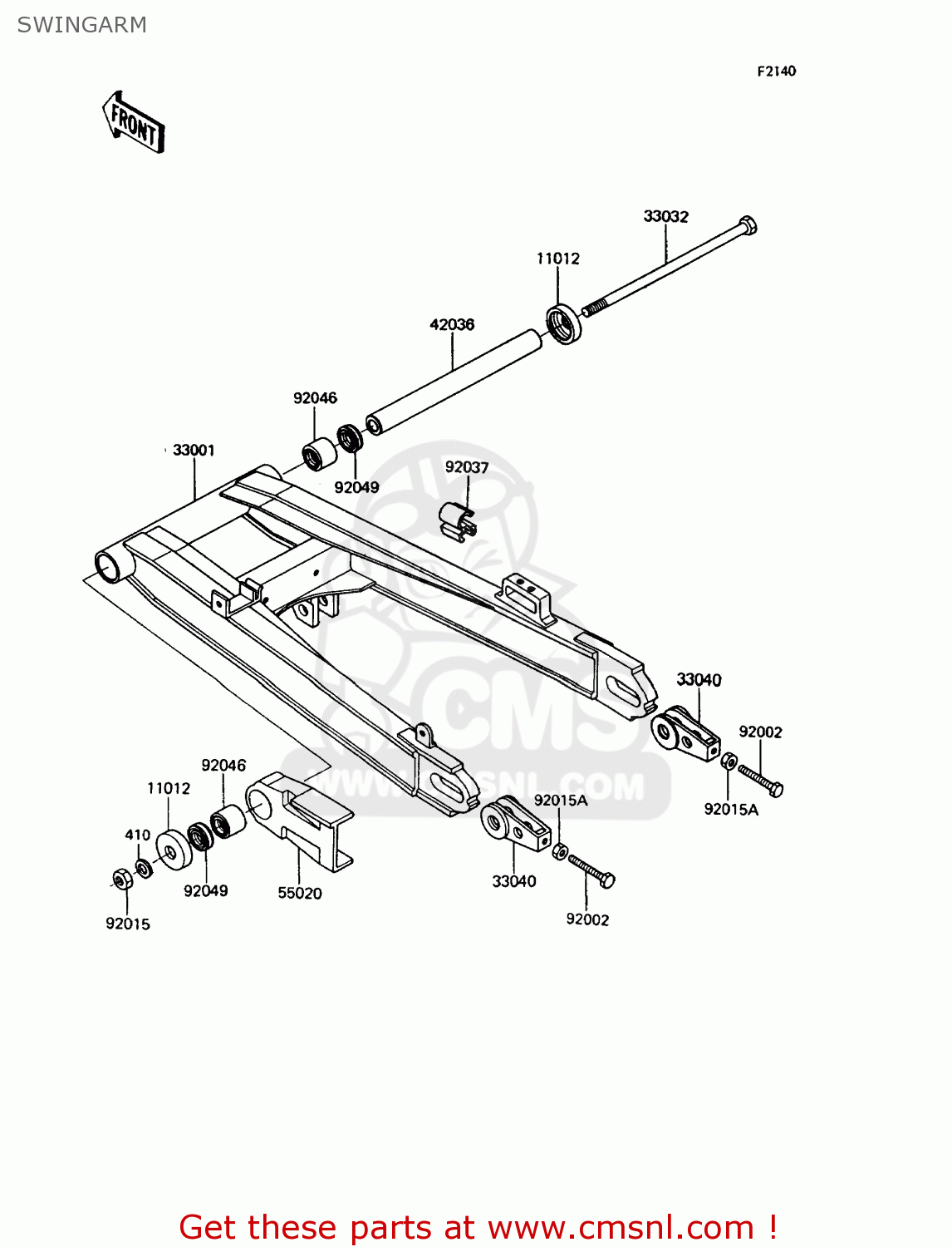 SWINGARM ZX400C5 Z400FII 1994 EUROPE