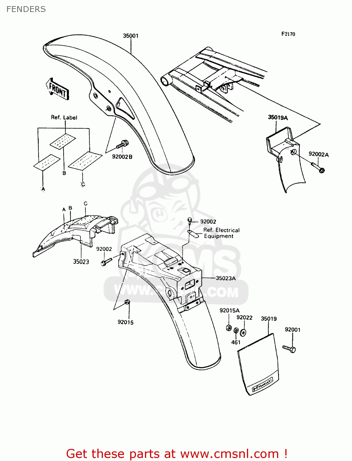 FENDERS ZX400C5 Z400FII 1994 EUROPE