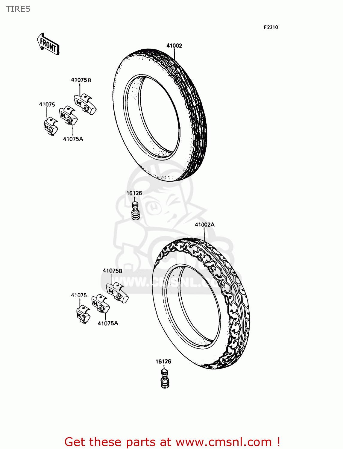 TIRES ZX400C5 Z400FII 1994 EUROPE