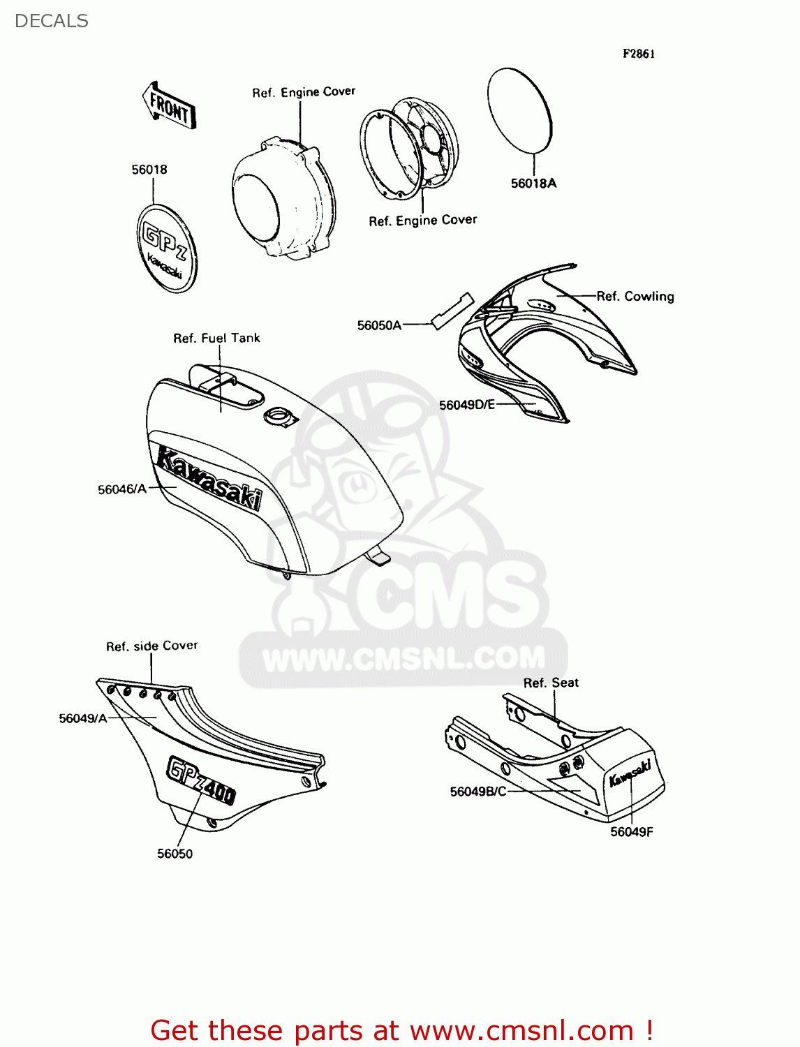 DECALS ZX400C5 Z400FII 1994 EUROPE
