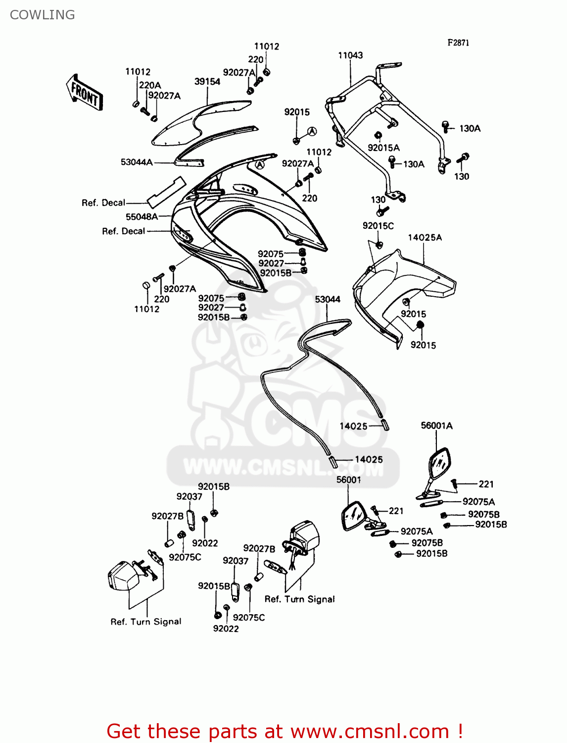 COWLING ZX400C5 Z400FII 1994 EUROPE