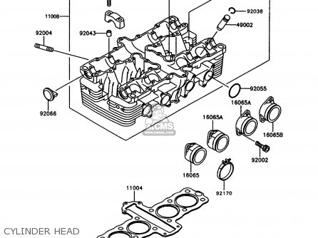 CYLINDER HEAD - ZX400C5 Z400FII 1994 EUROPE