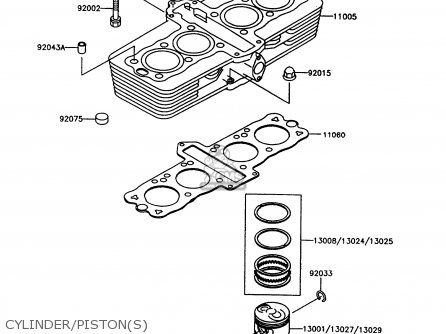 CYLINDER/PISTON(S) - ZX400C5 Z400FII 1994 EUROPE