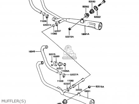 MUFFLER(S) - ZX400C5 Z400FII 1994 EUROPE