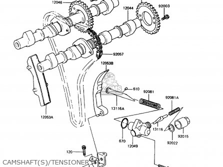 CAMSHAFT(S)/TENSIONER - ZX400C5 Z400FII 1994 EUROPE