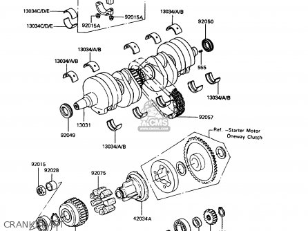 CRANKSHAFT - ZX400C5 Z400FII 1994 EUROPE