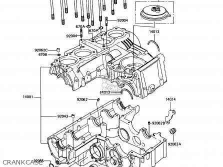 CRANKCASE - ZX400C5 Z400FII 1994 EUROPE