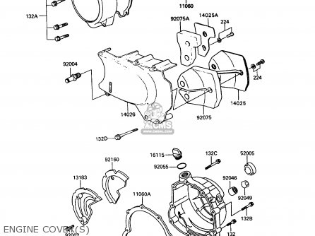 ENGINE COVER(S) - ZX400C5 Z400FII 1994 EUROPE