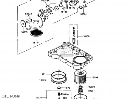 OIL PUMP - ZX400C5 Z400FII 1994 EUROPE