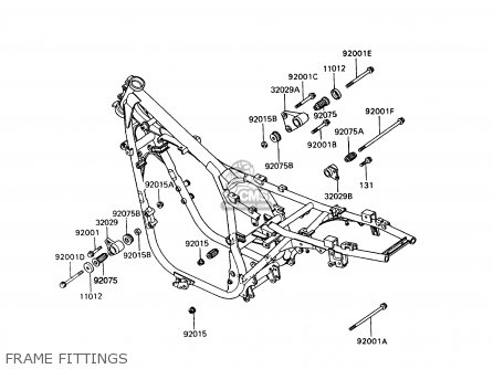 FRAME FITTINGS - ZX400C5 Z400FII 1994 EUROPE
