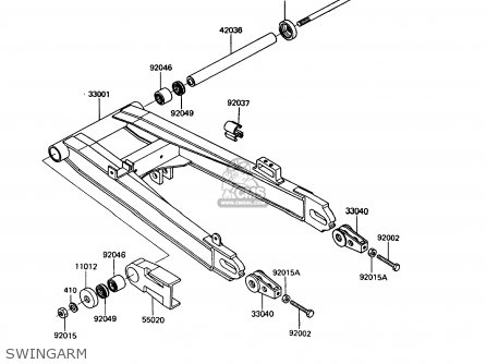 SWINGARM - ZX400C5 Z400FII 1994 EUROPE