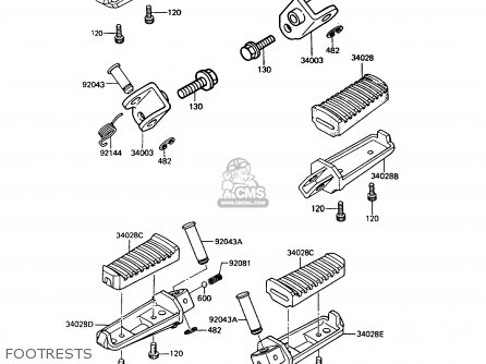 FOOTRESTS - ZX400C5 Z400FII 1994 EUROPE