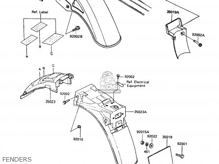 FENDERS - ZX400C5 Z400FII 1994 EUROPE