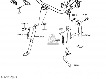 STAND(S) - ZX400C5 Z400FII 1994 EUROPE