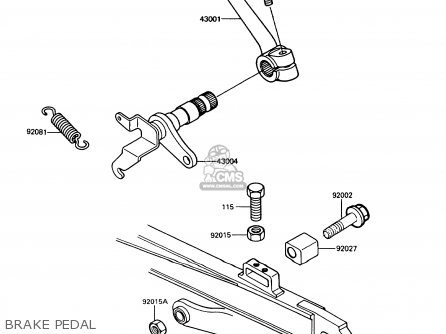 BRAKE PEDAL - ZX400C5 Z400FII 1994 EUROPE