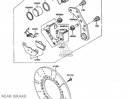 REAR BRAKE - ZX400C5 Z400FII 1994 EUROPE