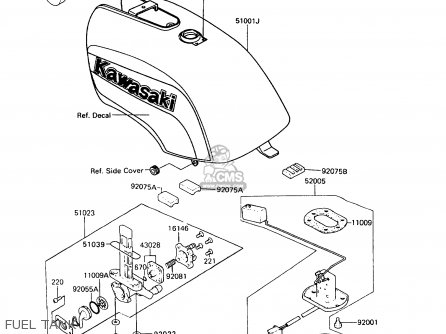 FUEL TANK - ZX400C5 Z400FII 1994 EUROPE