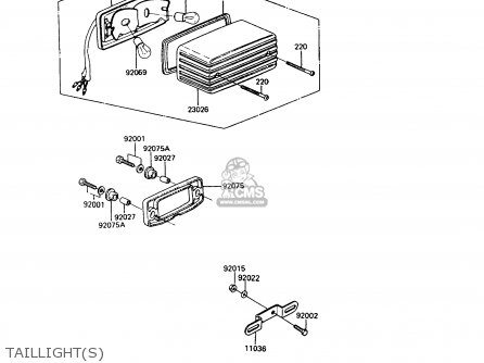 TAILLIGHT(S) - ZX400C5 Z400FII 1994 EUROPE